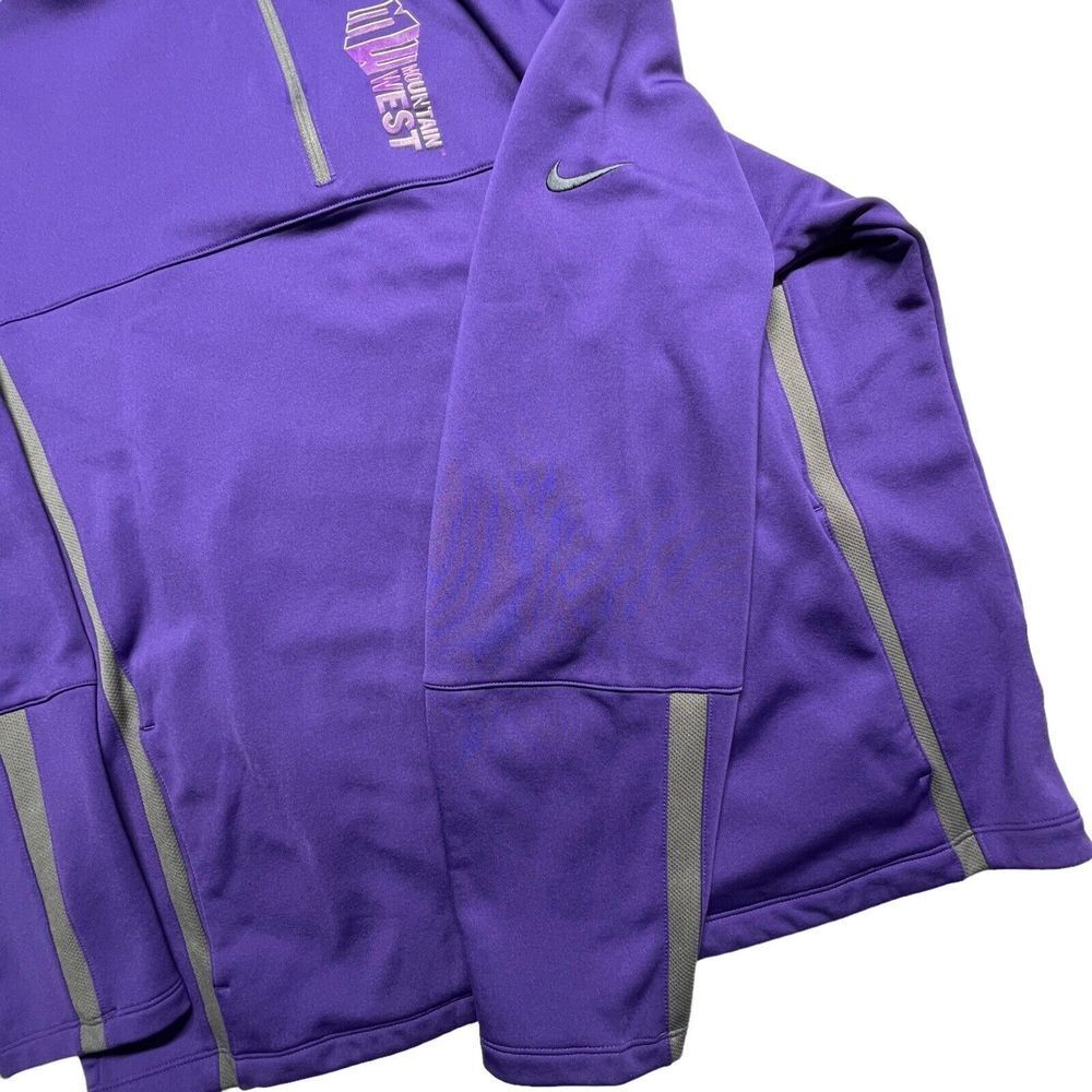 Nike Golf Shirt‎ Womens XL Standard Therma Fit Purple Mountain West Fleece Zip - Picture 5 of 14